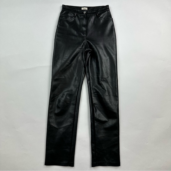 Aritzia Wilfred Vegan Leather Melina Pants Size 0 - Picture 2 of 10
